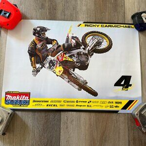 Ricky Carmichael Team Suzuki SX MX poster - vintage